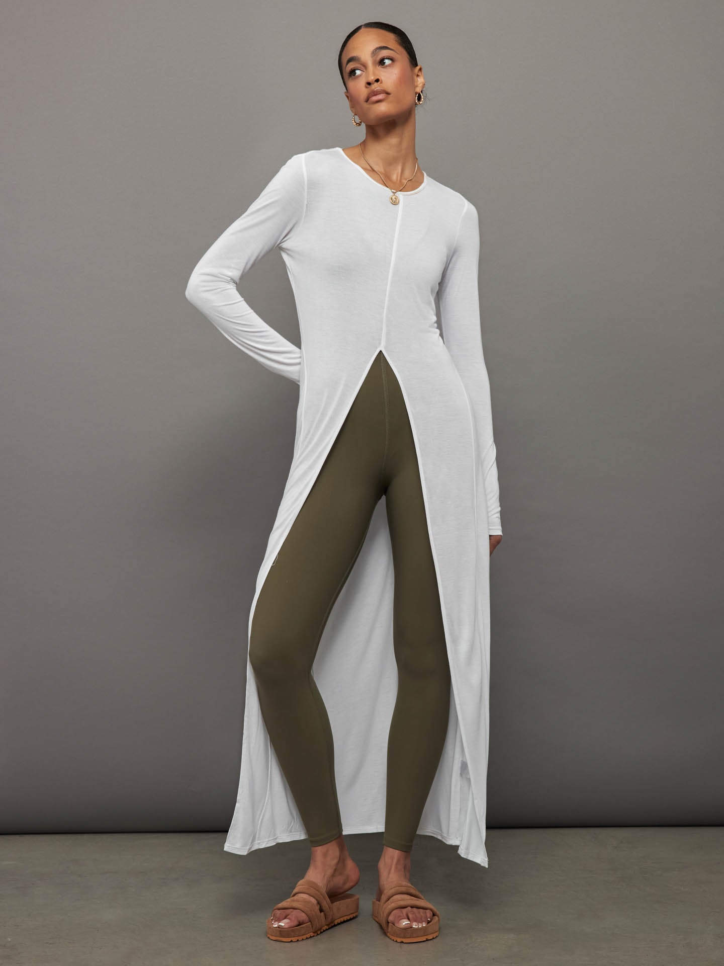 ARTE-AD02-300-54B9-WHT-22FAL-Alina-Shirt-Dress-color-WHITE_0580 Alina Shirt Dress - White - Image 1