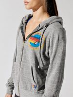 Aviator Nation Zip Hoodie - Heather Grey - Image 4