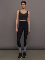 V-Neck Tempo Crop Bra - Black - Image 3