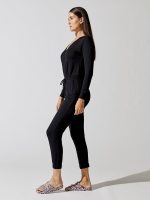Overlapping Jumpsuit - Black - Image 4