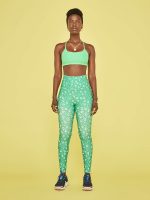 High Waisted Midi Legging - Honeydew Daisies - Image 3