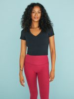 Heather Rib Remix Short Sleeve Cropped Tee - Black Heather - Image 4
