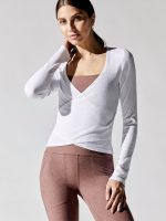 Wrap Party Long Sleeve Top - White