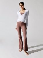 Wrap Party Long Sleeve Top - White - Image 3