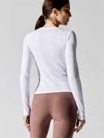 Wrap Party Long Sleeve Top - White - Image 2
