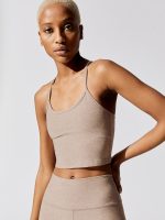 Spacedye Slim Racerback Cropped Tank - Chai