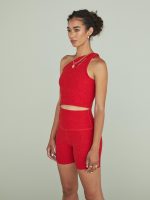 Spacedye Keep Pace Biker Short - Red Hot-Siren - Image 5