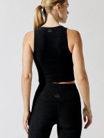 Spacedye Square Neck Cropped Tank - Darkest Night - Image 2