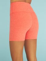 Spacedye Keep Pace Biker Short - Fresh Coral Heather - Image 4