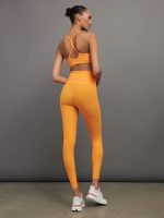 Spacedye Slim Racerback Bra - MANGO POP HEATHER - Image 5