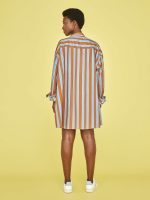 Adele Shirt - Chocolate/Blue - Image 4