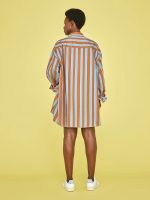 Adele Shirt - Chocolate/Blue - Image 9