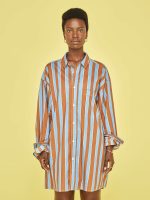 Adele Shirt - Chocolate/Blue