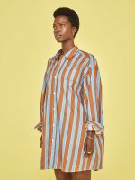 Adele Shirt - Chocolate/Blue - Image 5