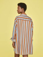 Adele Shirt - Chocolate/Blue - Image 10