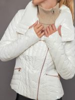Gold Motion Panel Puffer - Optic White - Image 5