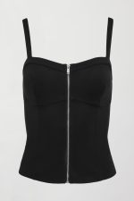Lenox Knit Corset Tank - Black - Image 7