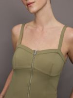 Lenox Knit Corset Tank - Aloe - Image 4