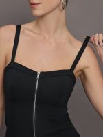 Lenox Knit Corset Tank - Black - Image 4