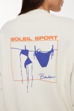 Classic Soleil Sport Crew Neck Sweatshirt - Gardenia - Image 7