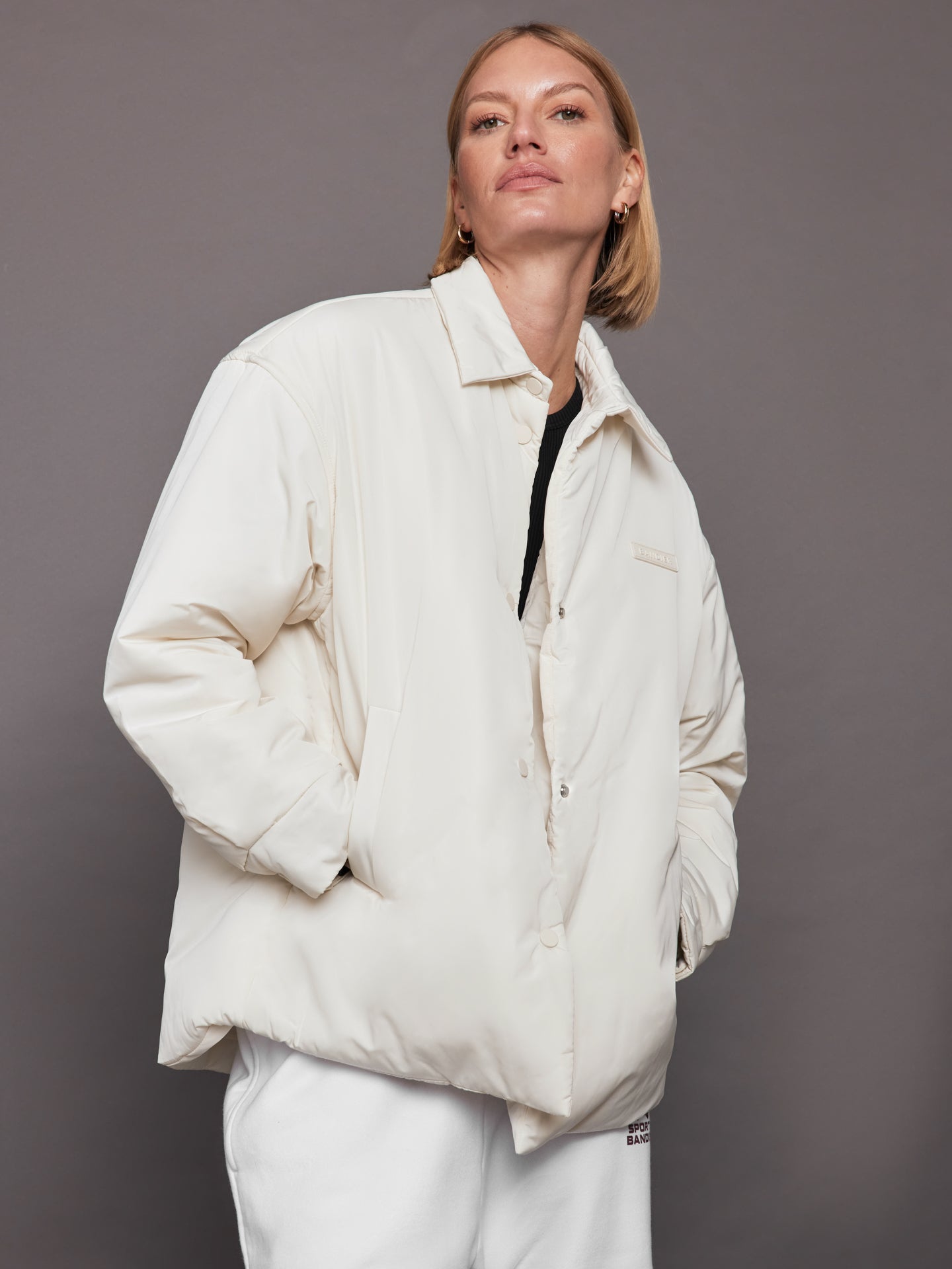 BNDR-BND10229-IVRYOFFWHI-Classic-Coaches-Jacket-color-Gardenia_1697 Classic Coaches Jacket - Gardenia - Image 1