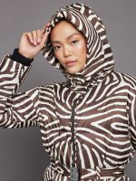 Lucca Down Ski Jacket - Allover Zebra Print - Image 5