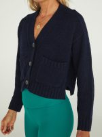 Cropped Cardigan - Hale Navy - Image 8