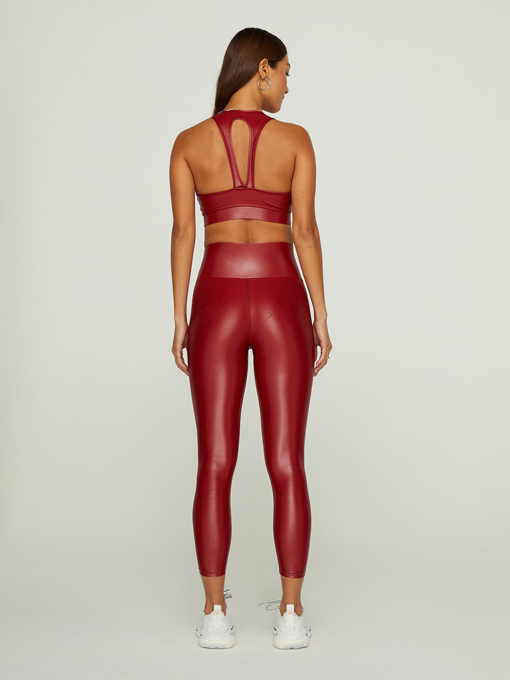 High Rise 7/8 Legging in Takara Shine - Rum Wine - Image 6