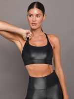 Criss Cross Bra in Takara Shine - Black - Image 3