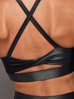 Criss Cross Bra in Takara Shine - Black - Image 5