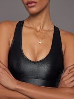 Action Bra 2.0 in Croc Takara Shine - Black - Image 4