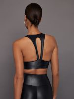 Action Bra 2.0 in Croc Takara Shine - Black - Image 5
