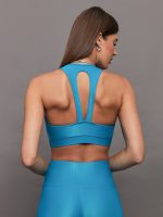 Action Bra 2.0 in Croc Takara Shine - Enamel Blue - Image 6