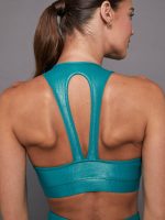 Action Bra 2.0 in Crocodile Takara Shine - Velvet Green - Image 3