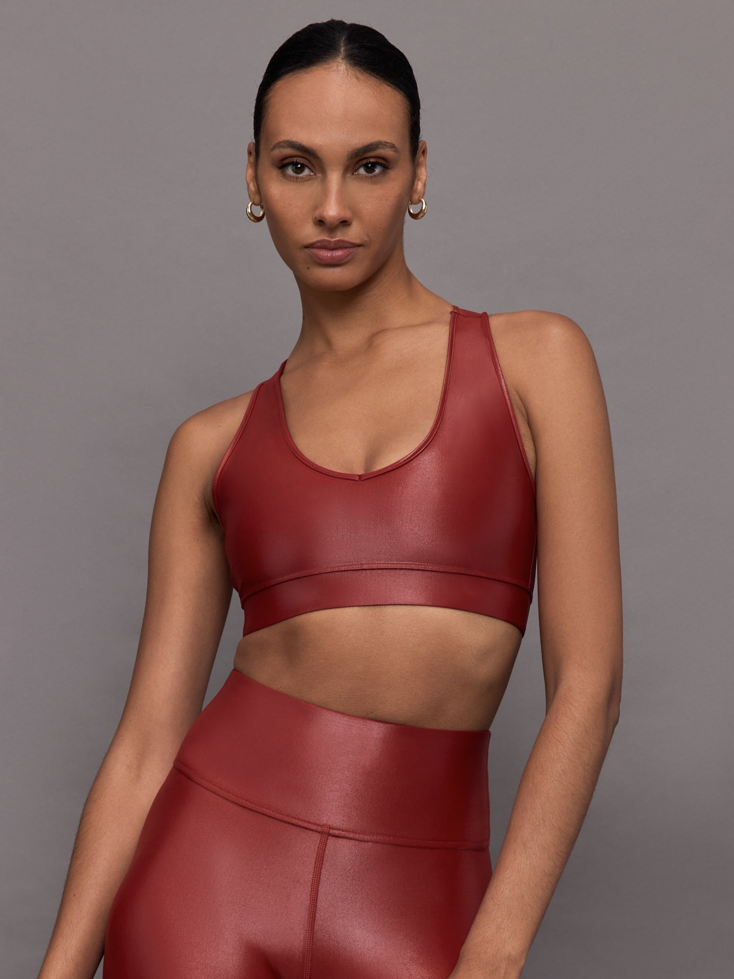 CARB-CRB20172-REDDAHL-24FAL-Action-Bra-2-0-in-Takara-Shine-color-Red-Dahlia_6995-Edit Action Bra 2.0 in Takara Shine - Red Dahlia - Image 1