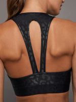 Action Bra 2.0 in Leopard Takara Shine - Black - Image 4