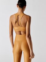Action Bra 2.0 in Houndstooth Takara Shine - Brown Sugar - Image 6