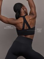 T Back Bra In Diamond Compression - Black - Image 4