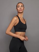 T Back Bra In Diamond Compression - Black - Image 5
