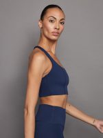 T Back Bra in Diamond Compression - NAVY BLAZER - Image 4