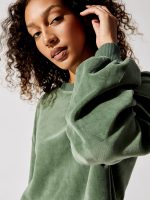 Velour Crop Top - Evergreen - Image 5