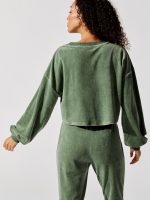 Velour Crop Top - Evergreen - Image 3