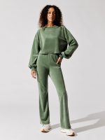 Velour Crop Top - Evergreen - Image 4