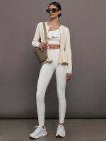 High Rise Full-Length Legging in Diamond Compression - Cloud Dancer - Image 7