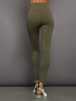 High Rise Full-Length Legging in Diamond Compression - Olive - Image 4