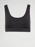 Cut Out Scoop Bra in Diamond Compression - Black - Image 6