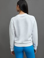EMBROIDERED FRENCH TERRY CREW SWEATSHIRT -  WHITE/ OCTOPUS - Image 5