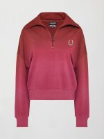 Ombre French Terry Half Zip // Horseshoe - Merlot to Magenta Haze - Image 5