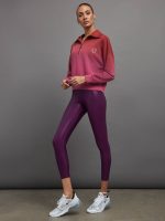 Ombre French Terry Half Zip // Horseshoe - Merlot to Magenta Haze - Image 3
