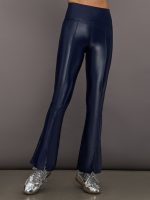 High Rise Flare Legging In Takara Shine - Navy Blazer - Image 4